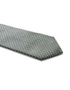 Slips Vävd Siden Mörkgrön/Prickig One Size