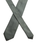 Slips Vävd Siden Mörkgrön/Prickig One Size