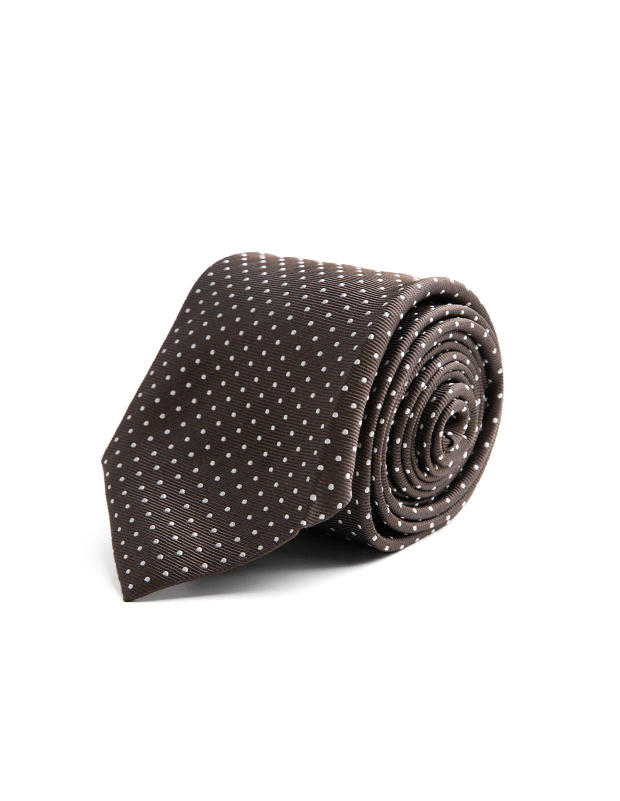 Slips Vävd Siden Brun Prickig One Size