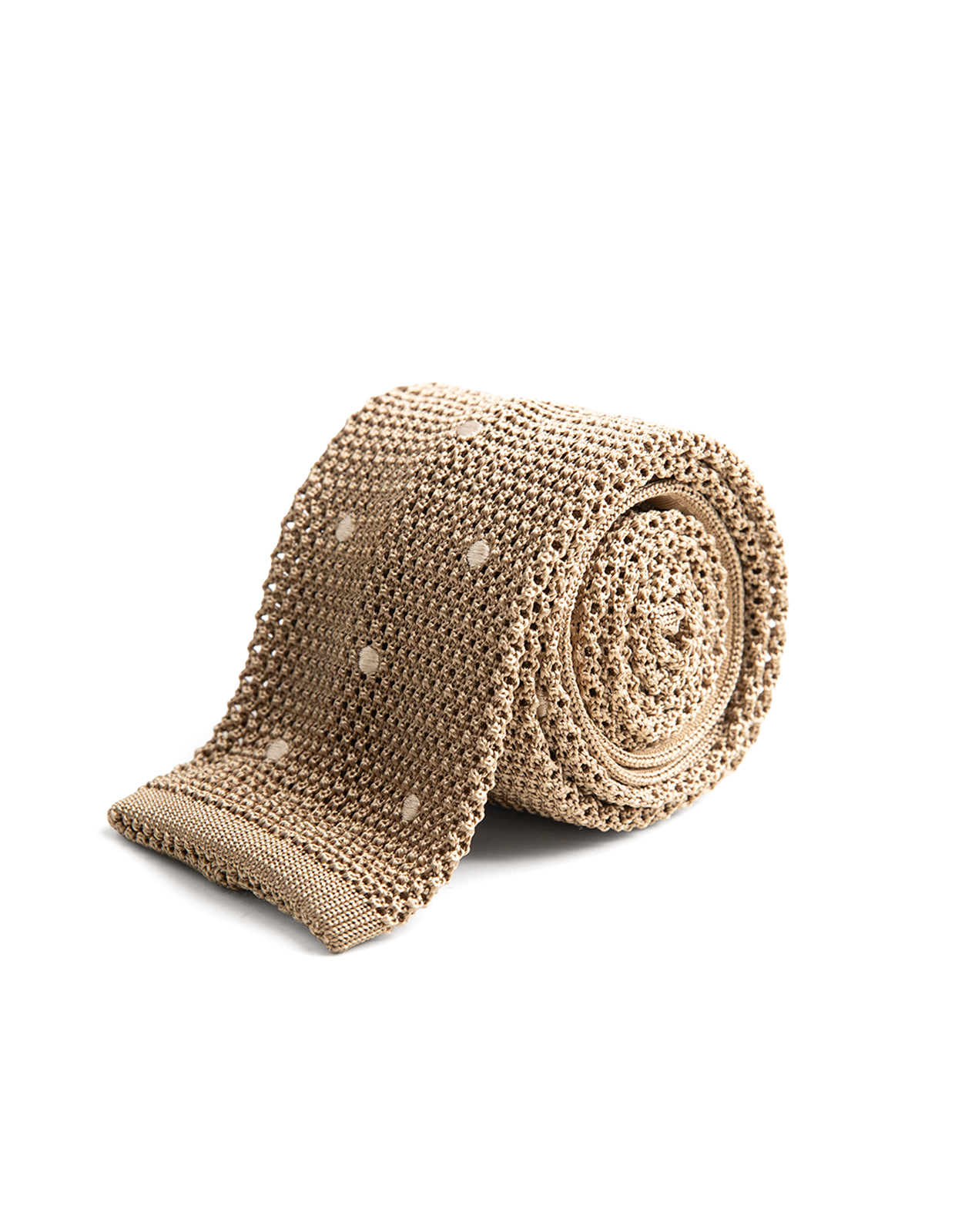 Grana Riso Stickad Slips Siden Beige/Vit One Size