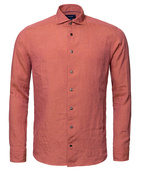 Contemporary Fit Soft Linen Shirt Brick Red Stl 39
