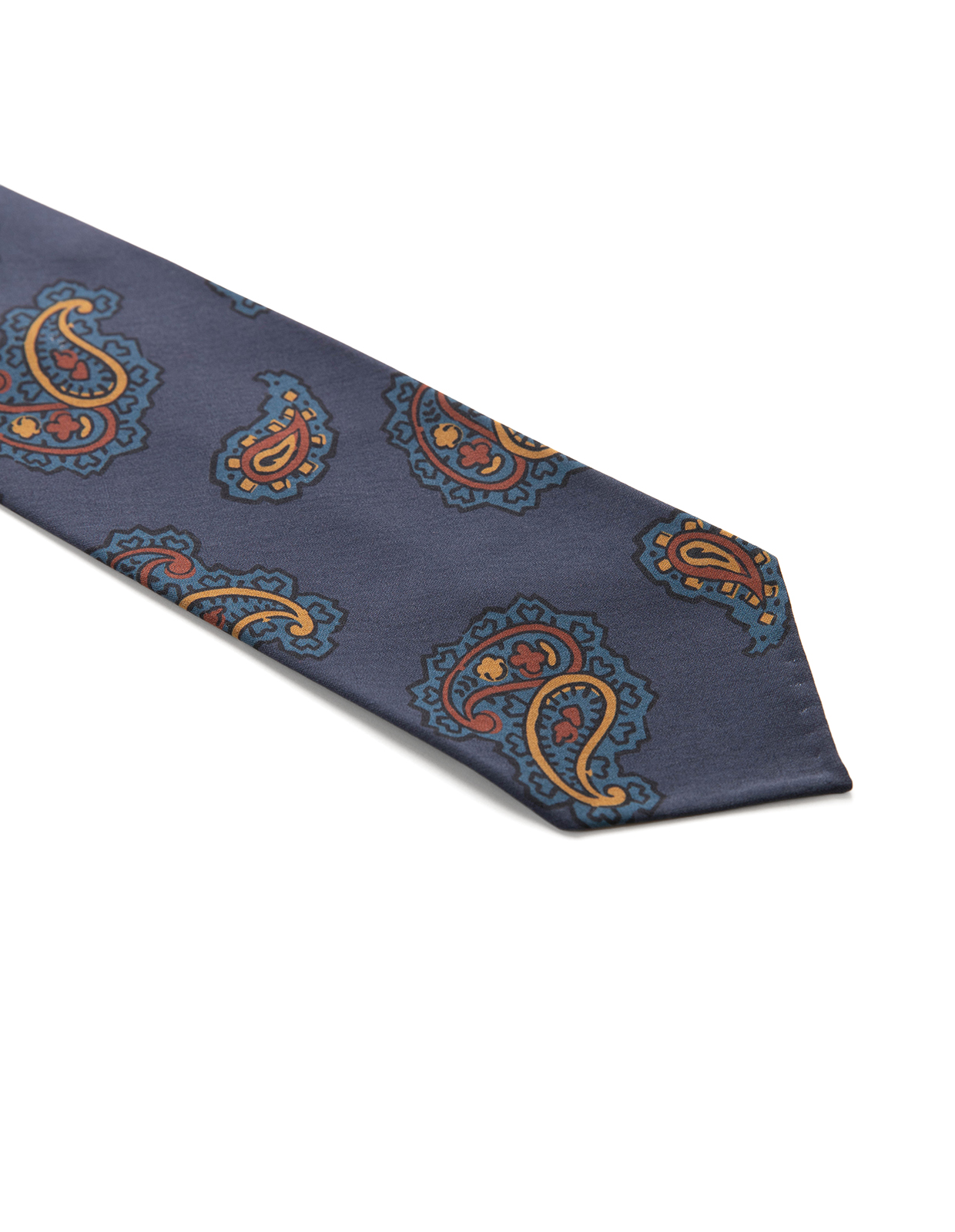 Slips Untipped Siden 7 Fold Navy Paisley One Size