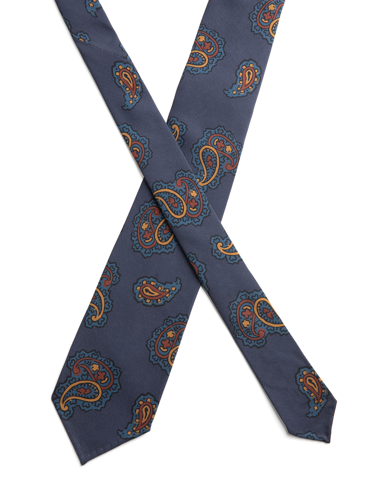 Slips Untipped Siden 7 Fold Navy Paisley One Size