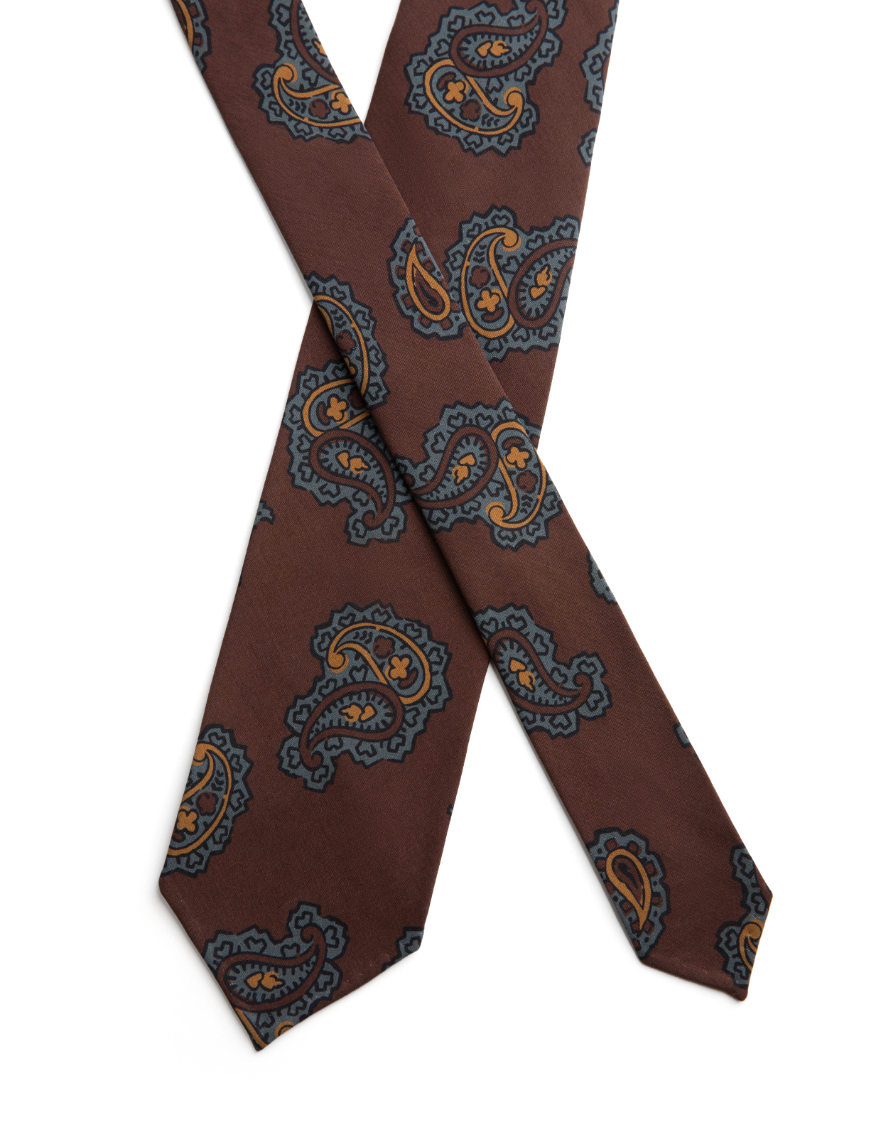 Slips Untipped Siden 7 Fold Brun Paisley One Size