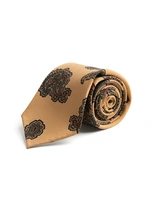 Slips Untipped Siden 7 Fold Khaki Beige Paisley One Size