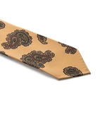 Slips Untipped Siden 7 Fold Khaki Beige Paisley One Size