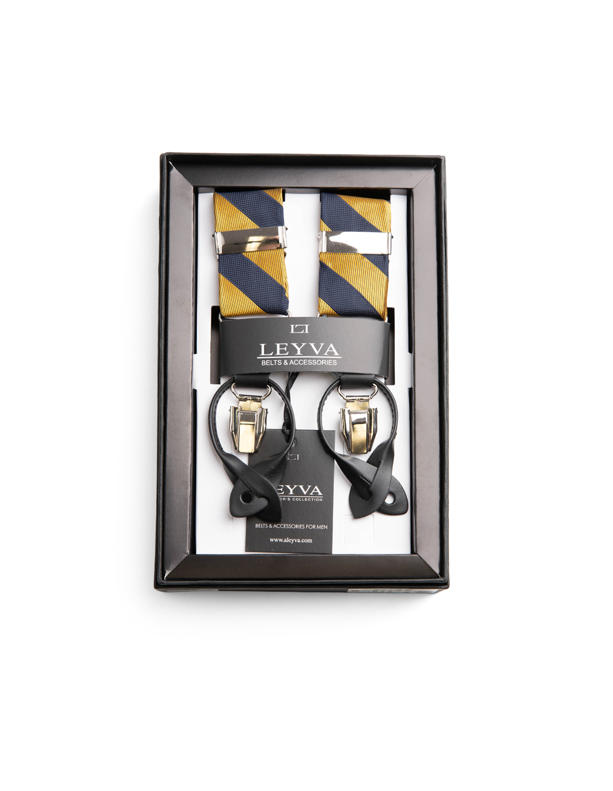 Klassiska Hängslen Navy/Gul One Size