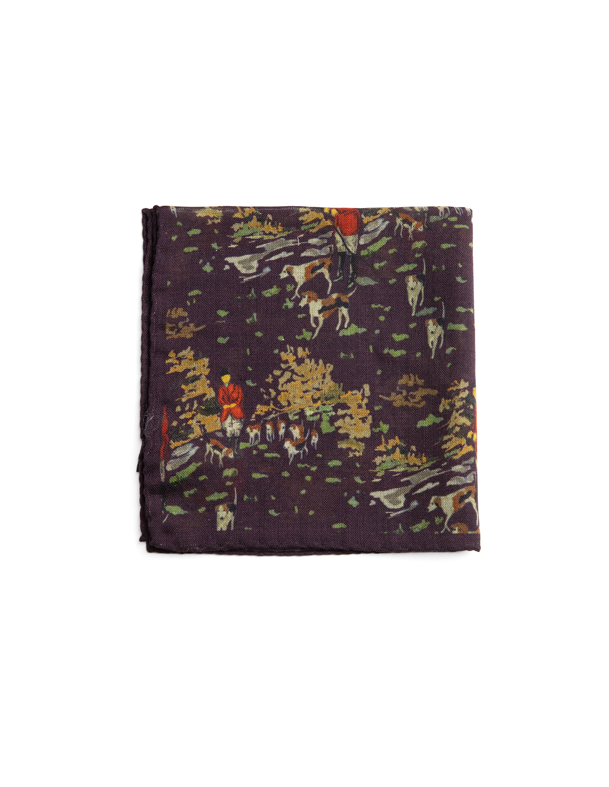 Bröstnäsduk Pochette Ullblandning Lila Mönstrad One Size