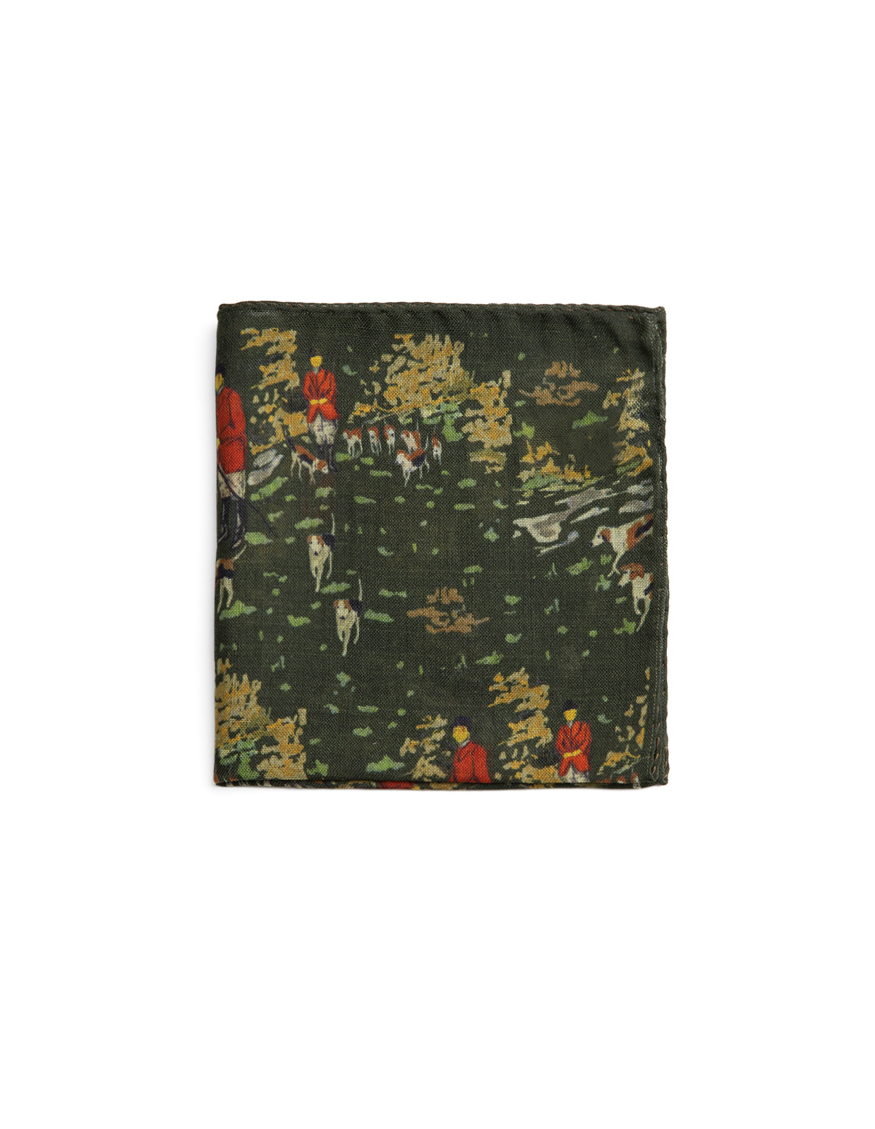 Bröstnäsduk Pochette Ullblandning Grön Mönstrad One Size