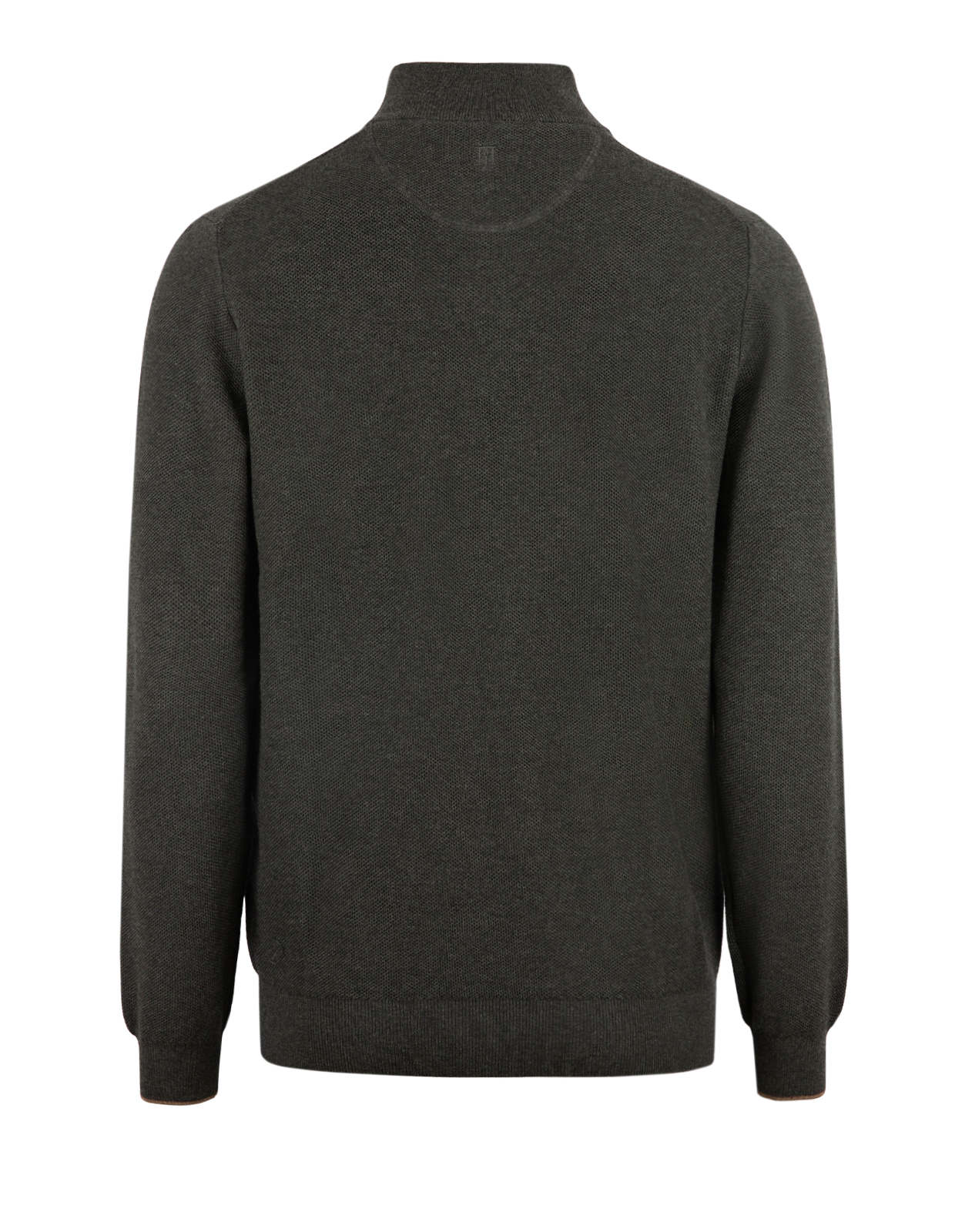 Zip-tröja Bomull Struktur Mökrgrå