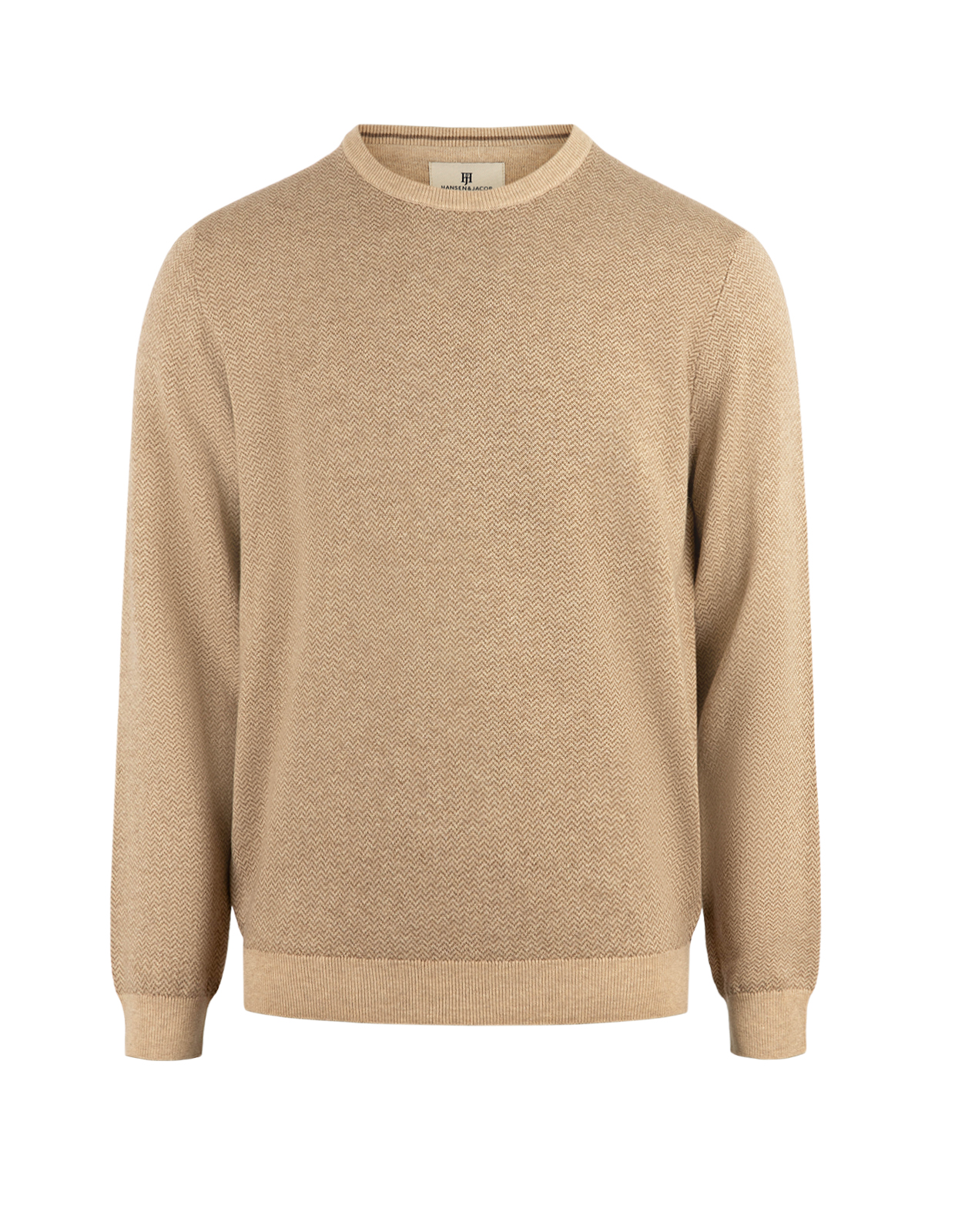 2Tone Tröja Rundhals Sandbeige