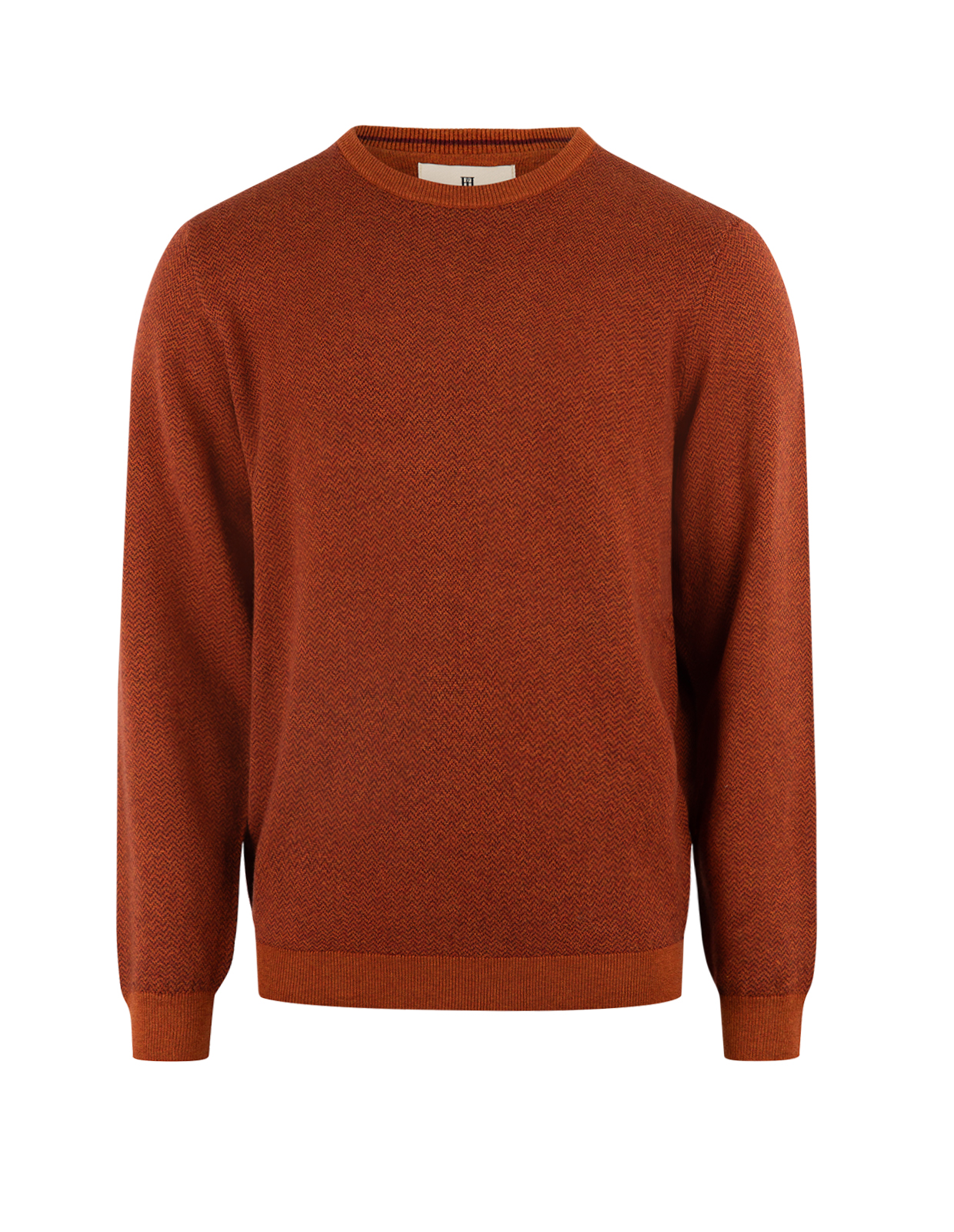 2Tone Tröja Rundhals Mörk Orange