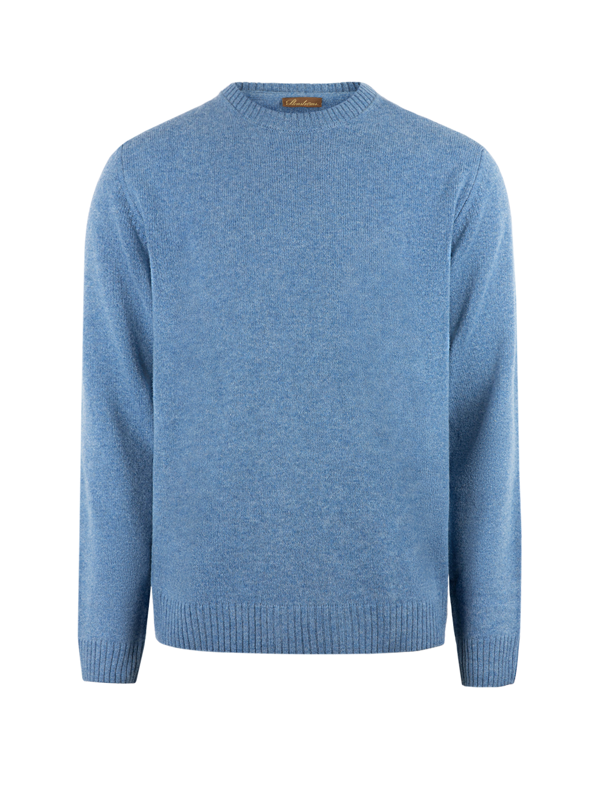 Tröja Rundhals Lammull Blå