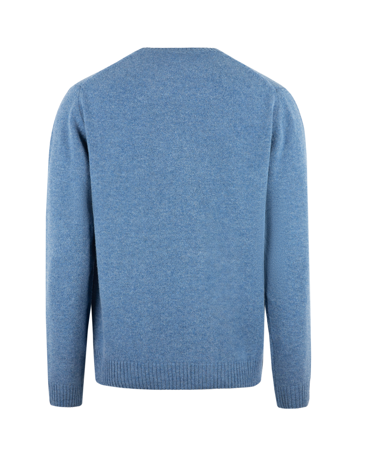 Tröja Rundhals Lammull Blå