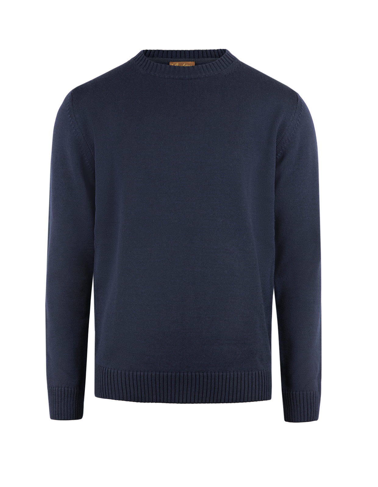 Chunky Rundhals Tröja Merinoull Navy