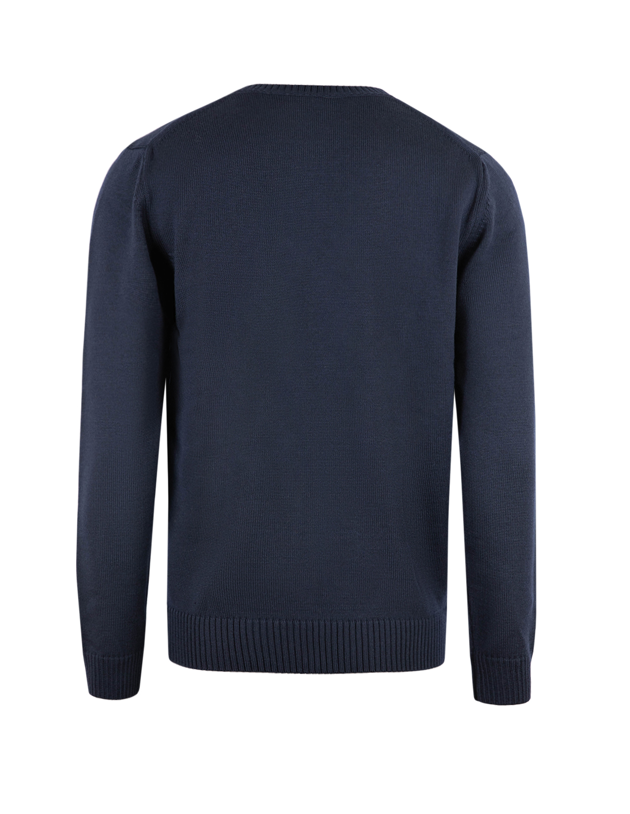 Chunky Rundhals Tröja Merinoull Navy