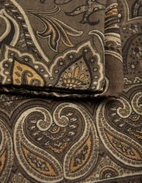 Scarf Ull Yak Mönstrad Brun One Size