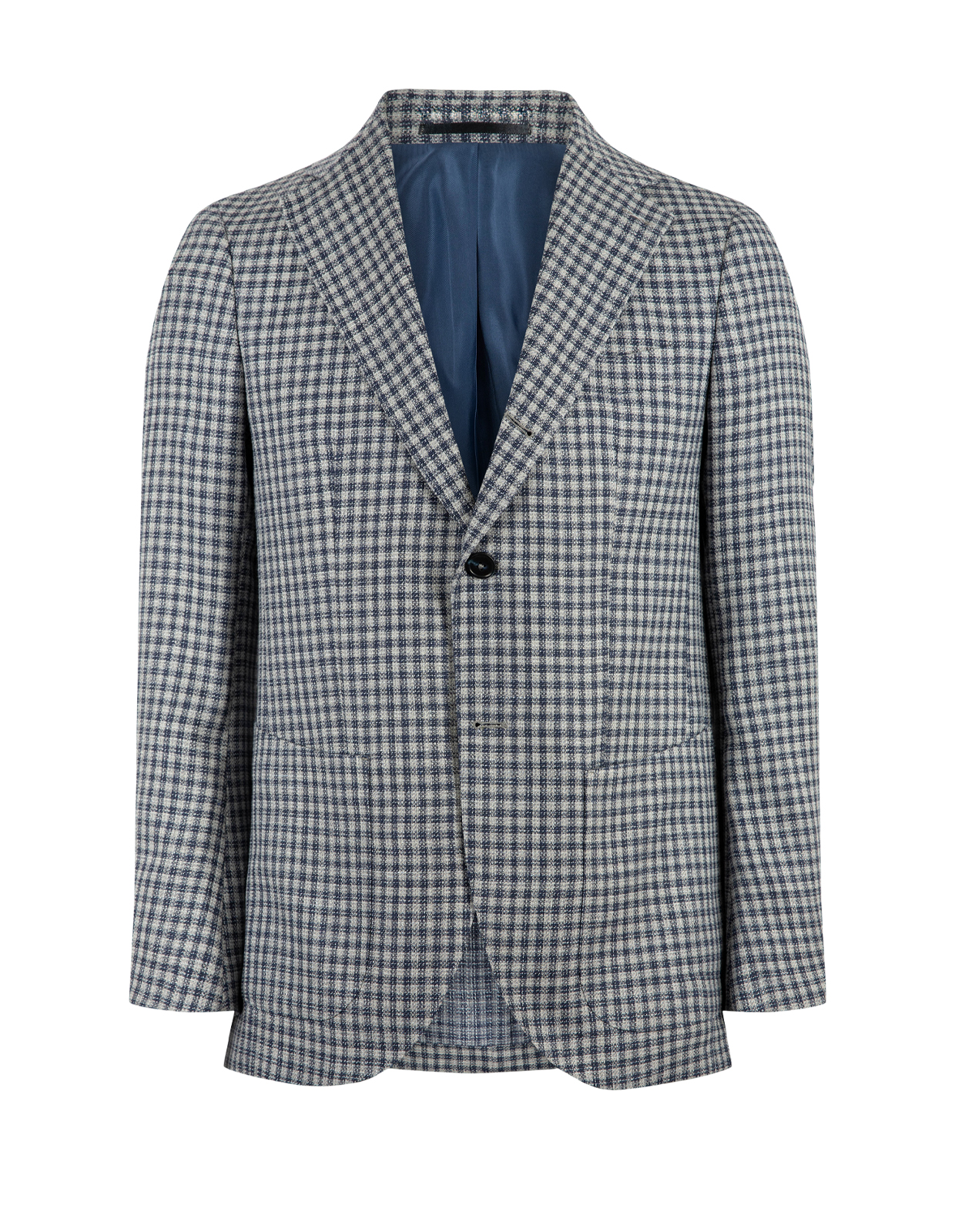 Firenze Kavaj Ull Linne Rutig Blå