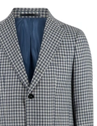 Firenze Kavaj Ull Linne Rutig Blå