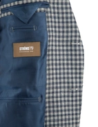 Firenze Kavaj Ull Linne Rutig Blå