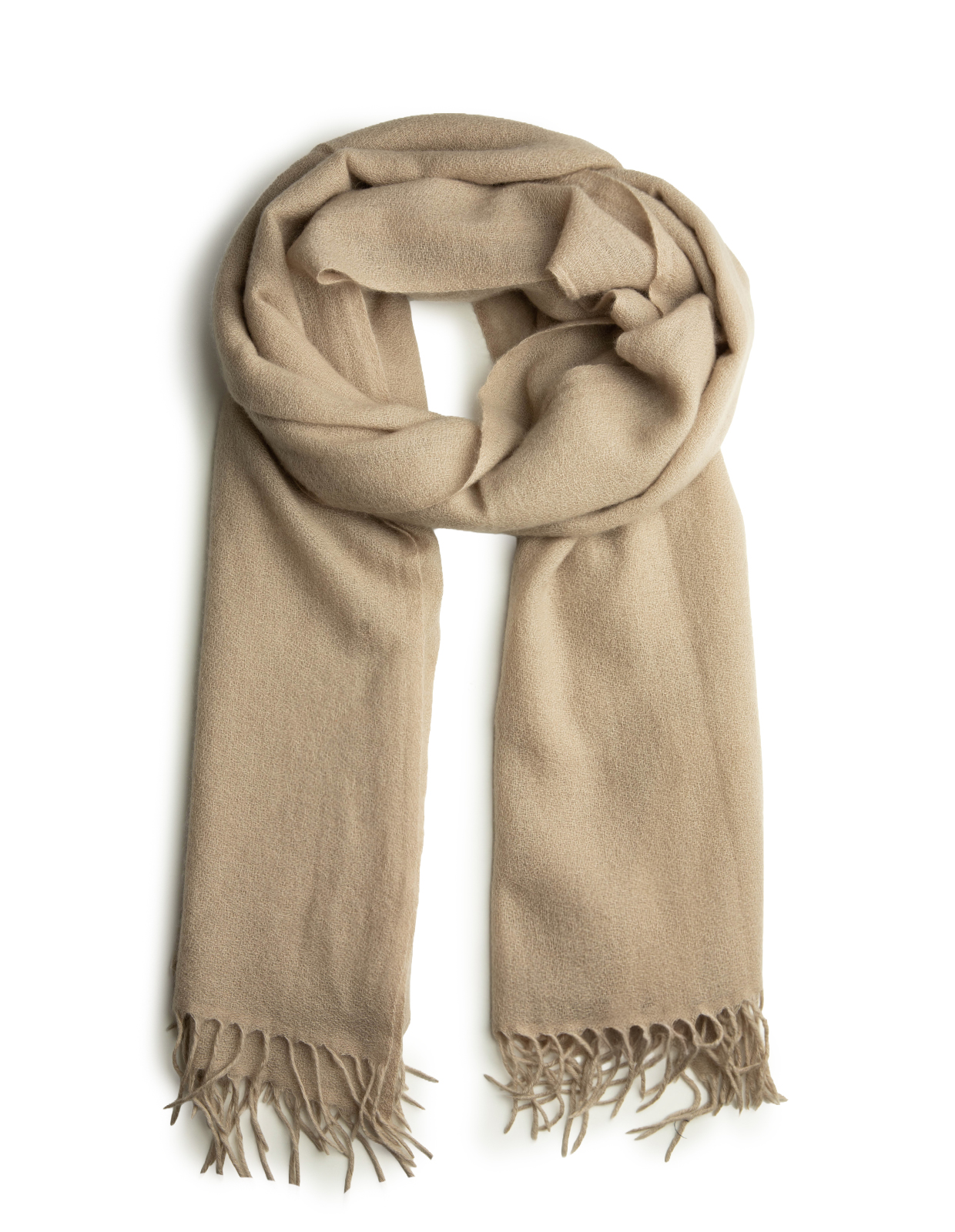 Cashmere Scarf Beige One Size