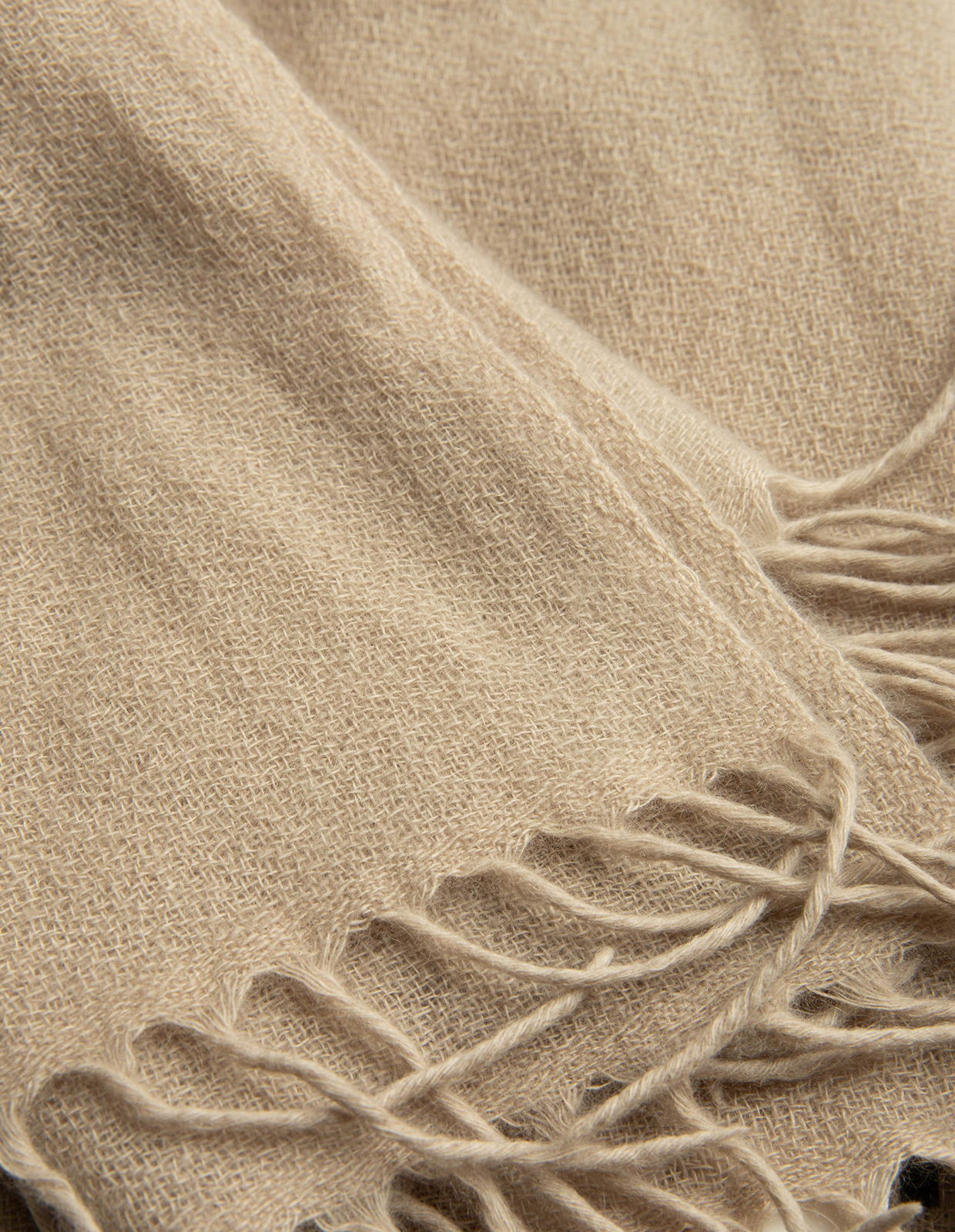 Cashmere Scarf Beige One Size