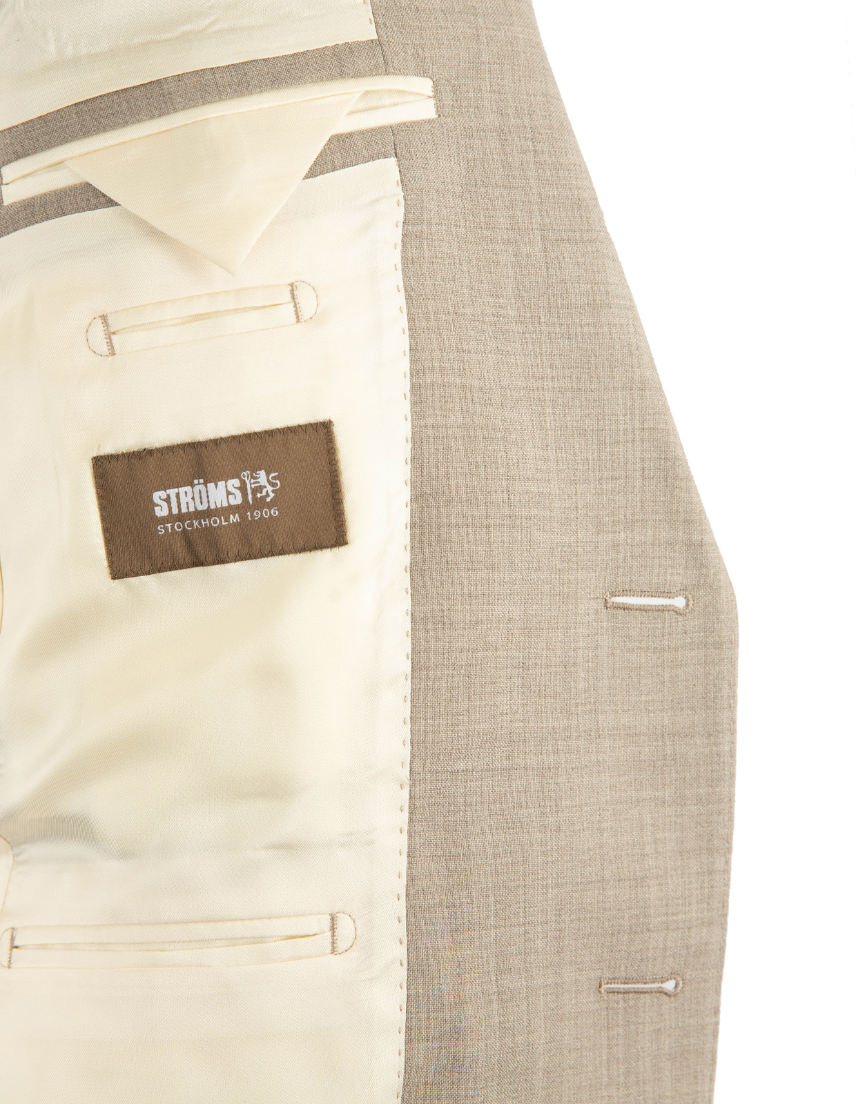 Firenze Kostym Ull Ljusbeige