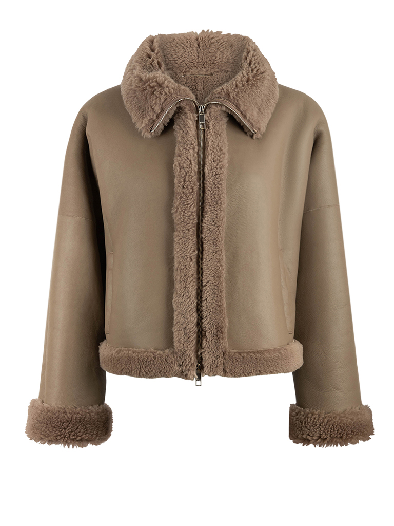 Shearling Jacka Brun