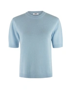 Signe T-shirt Ull/Cashmere Ljusblå