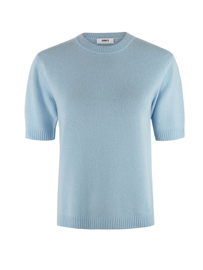 Signe T-shirt Ull/Cashmere Ljusblå