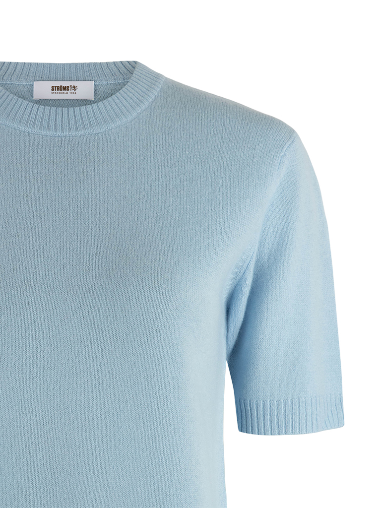 Signe T-shirt Ull/Cashmere Ljusblå