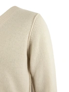 Sol V-Neck Ull/Cashmere Ljusbeige