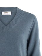 Sol V-Neck Ull/Cashmere Blå