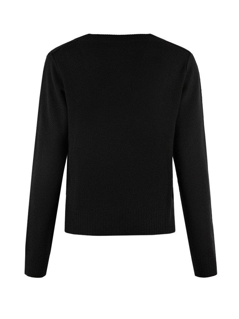 Sol V-Neck Ull/Cashmere Svart