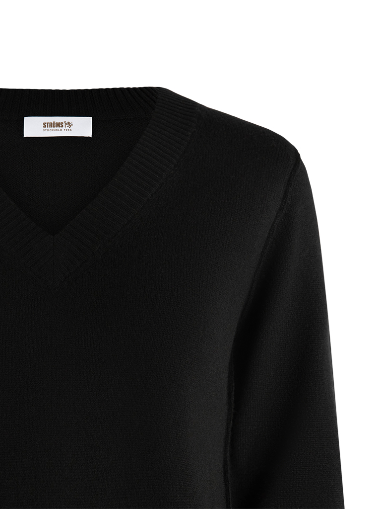 Sol V-Neck Ull/Cashmere Svart