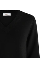 Sol V-Neck Ull/Cashmere Svart