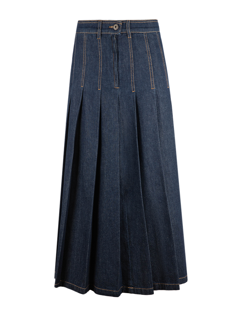 Ovale Kjol Mörkblå