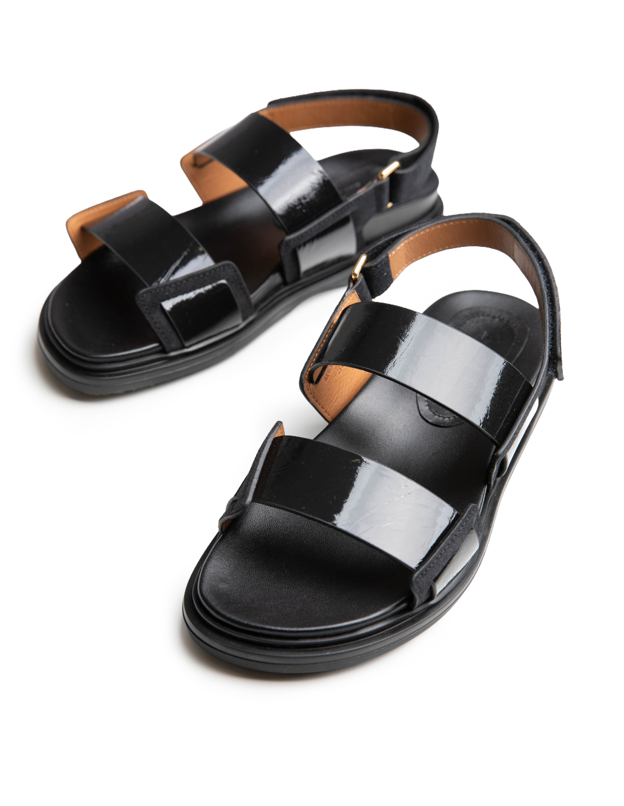 Fussbett Sandal Svart Lack