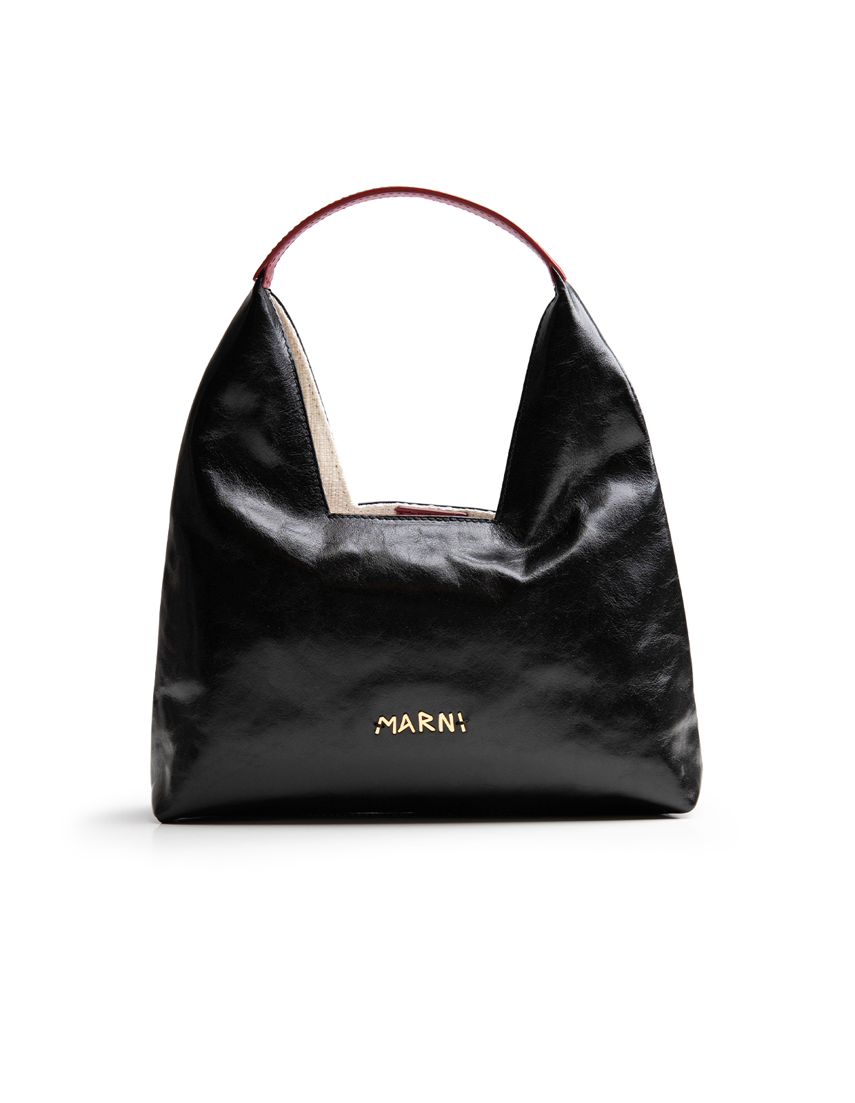 Top Handle Mini Väska Svart/Burgundy One Size