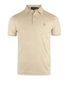 Pikétröja Custom Slim Fit Beige Melerad