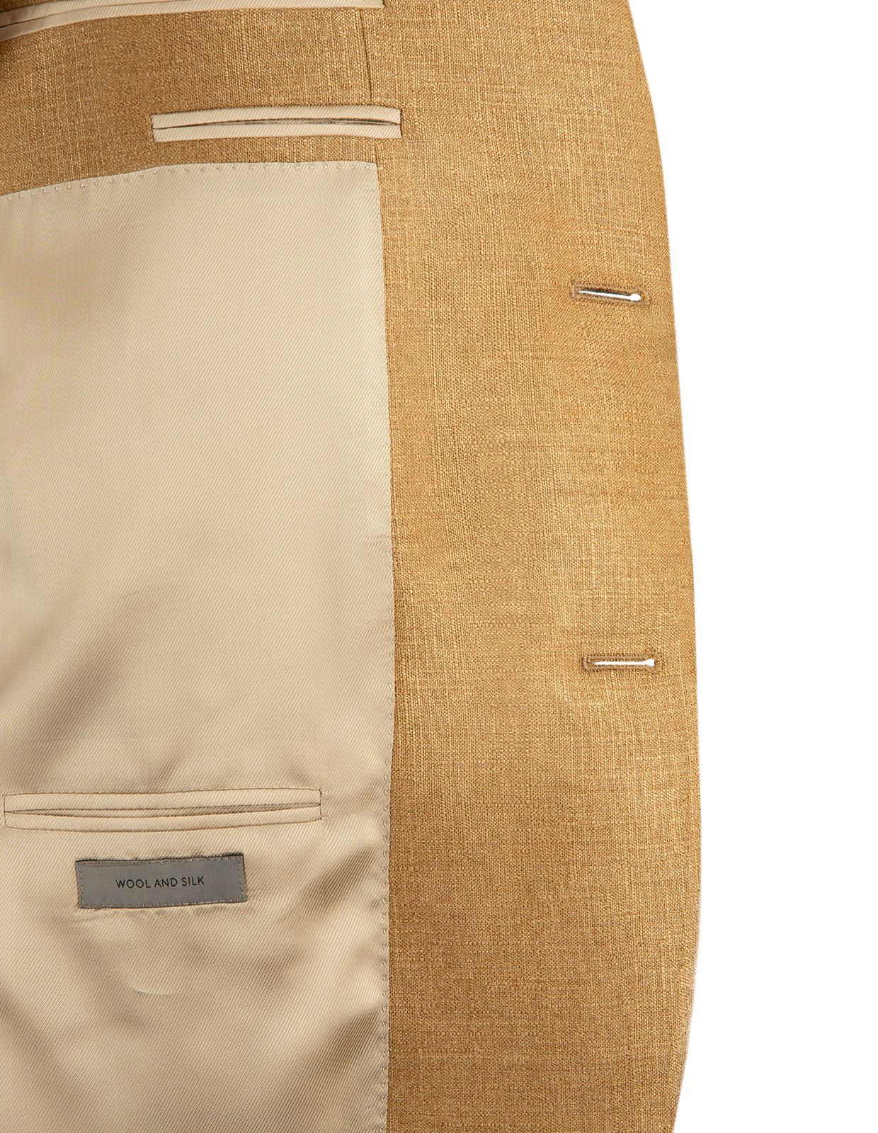 Drop6 Kavaj Soft Shantung Siden Ull Senapsgul