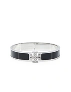 Kira Enamel Armband Silver/Svart