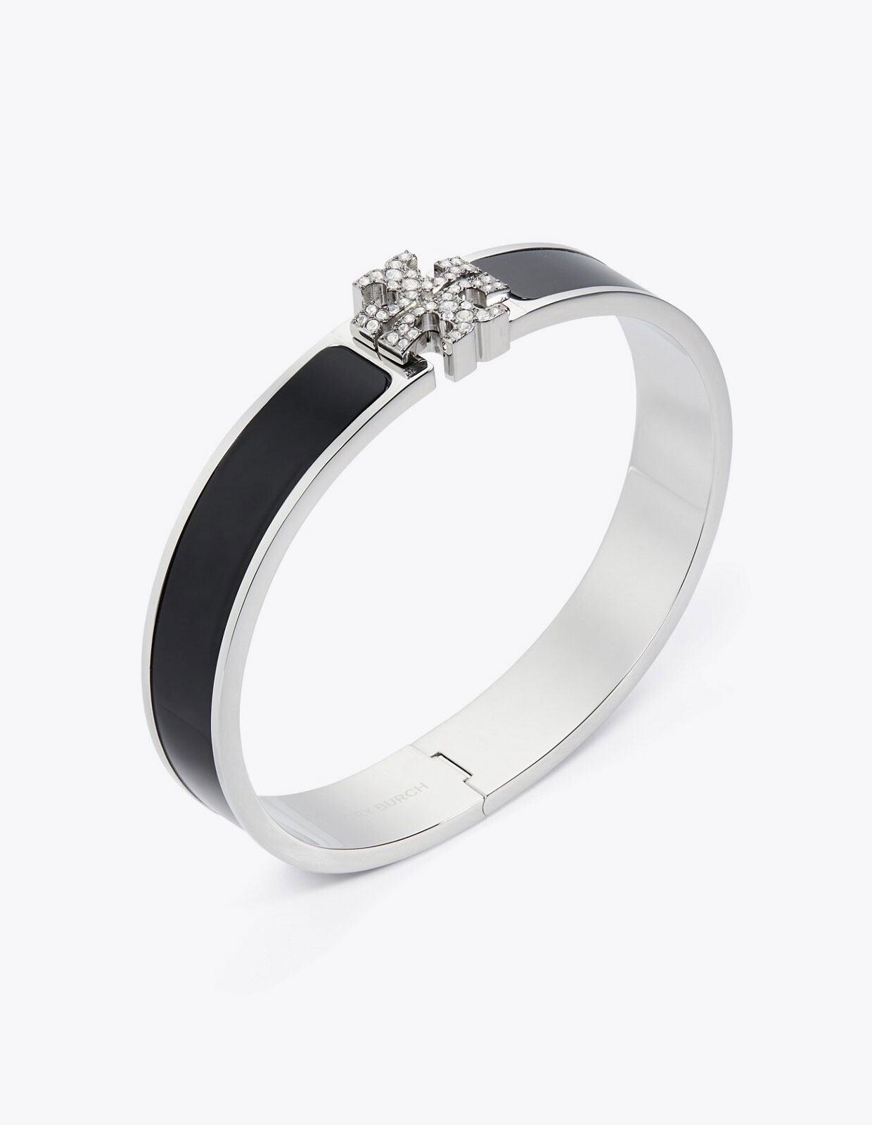 Kira Enamel Armband Silver/Svart