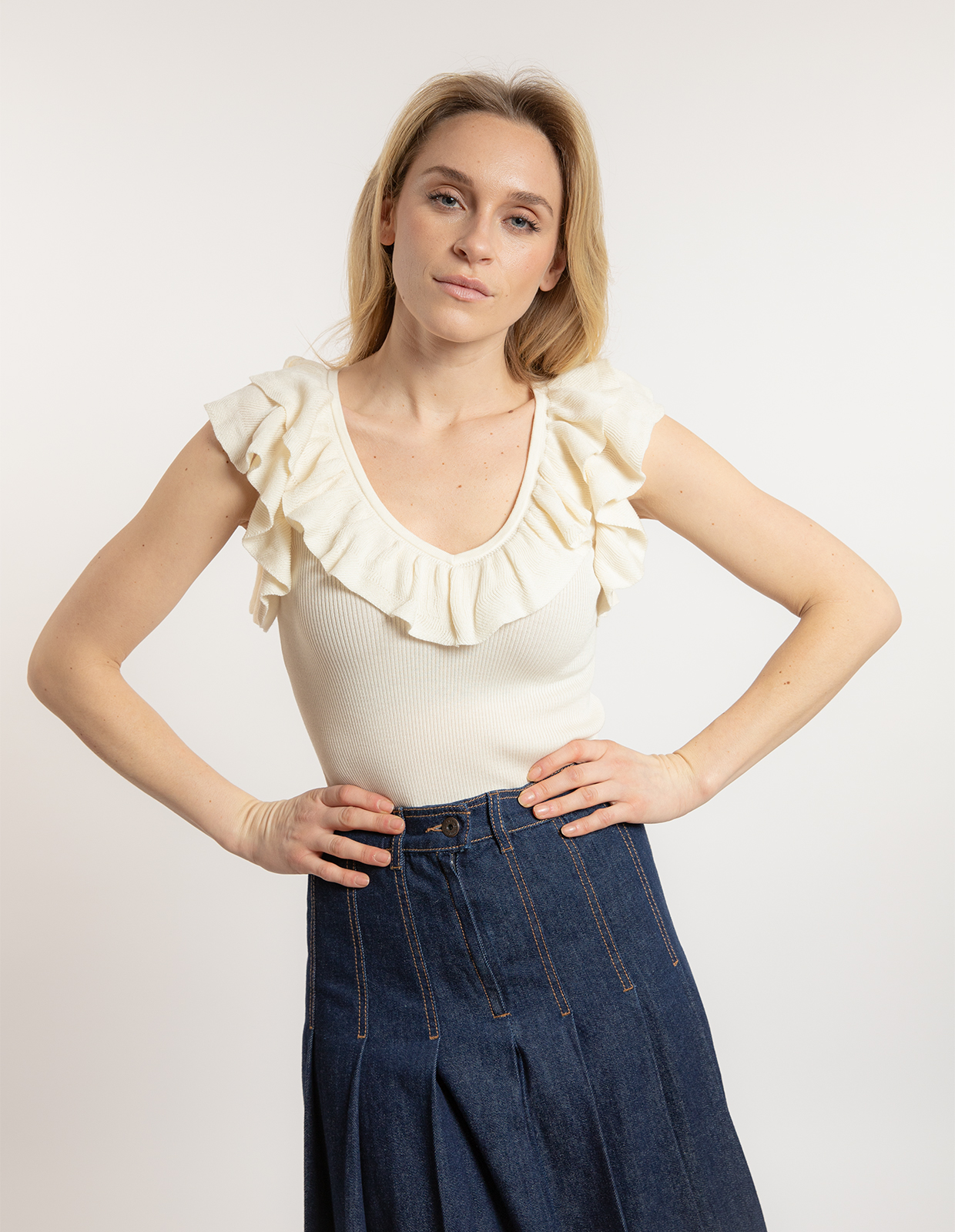 Ovale Kjol Mörkblå