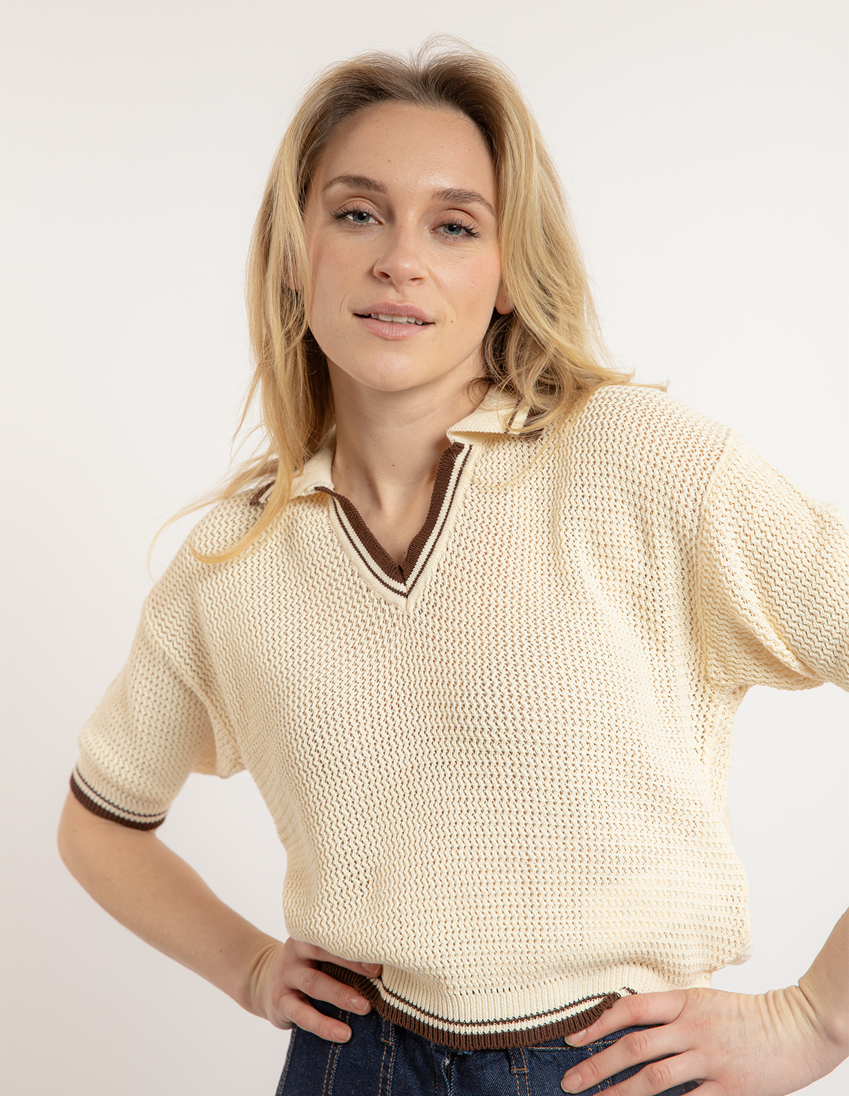 Mlslembi Polo Piquet Benvit/Brun