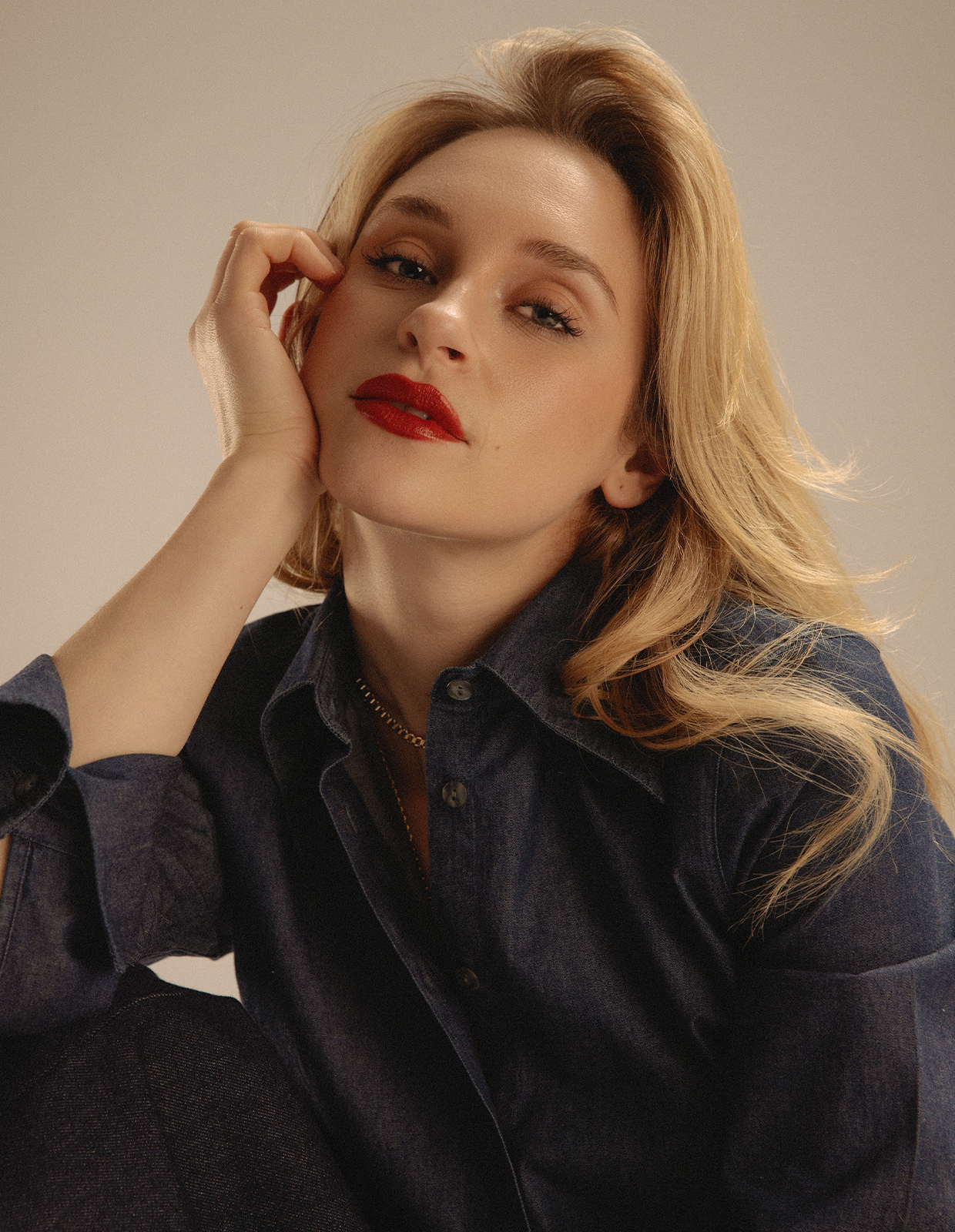 Molly Skjorta Denim Mörkblå 46