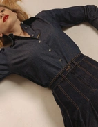 Molly Skjorta Denim Mörkblå 46