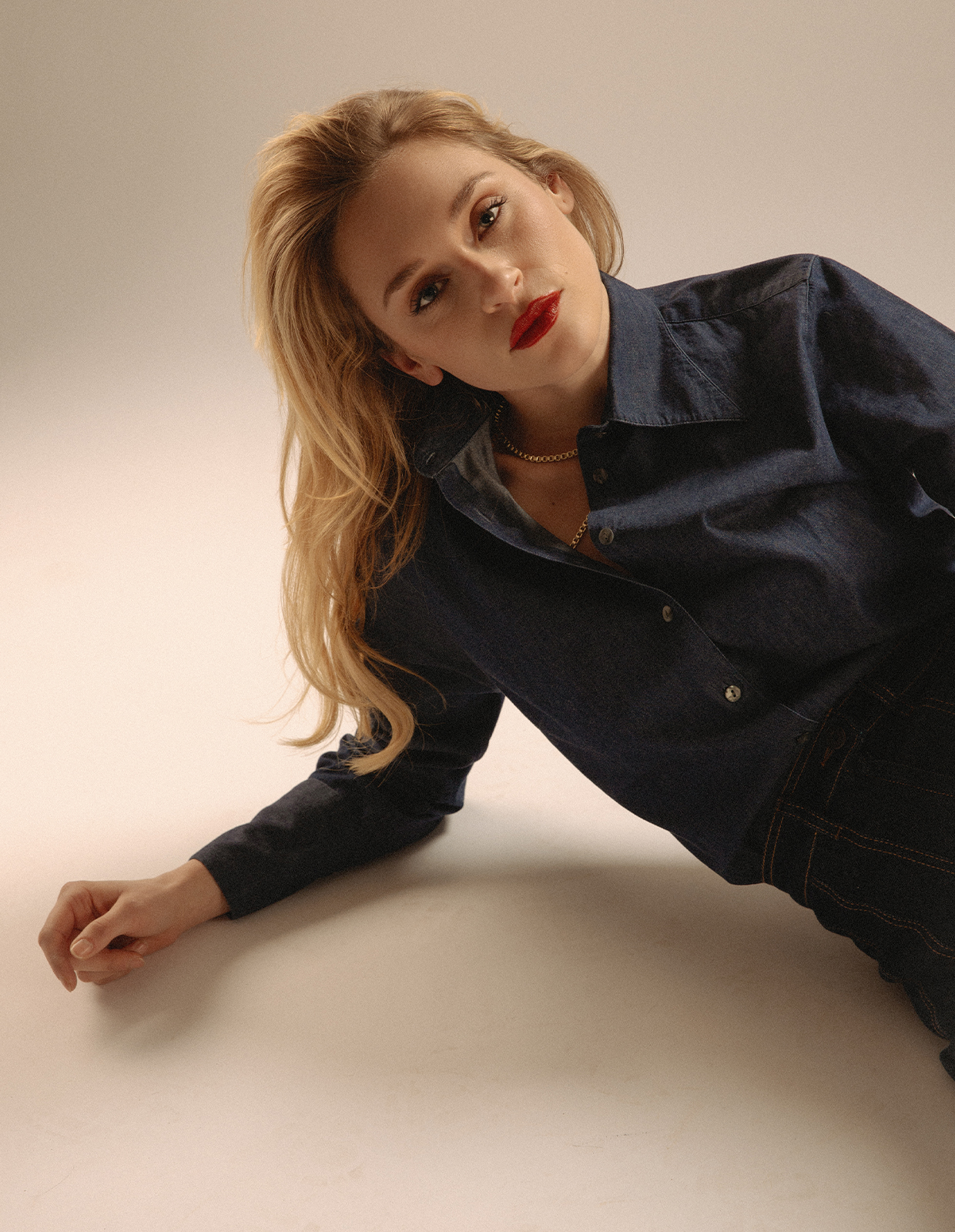 Molly Skjorta Denim Mörkblå 46