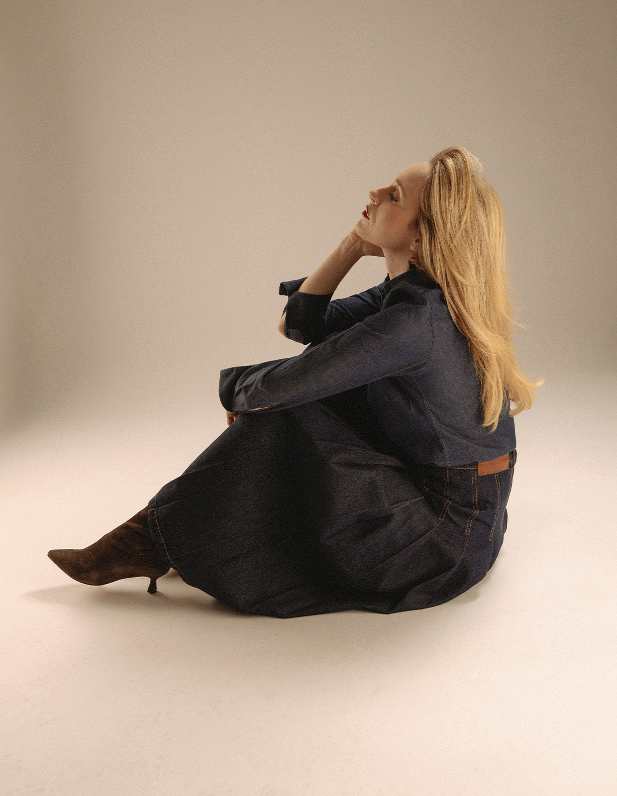 Molly Skjorta Denim Mörkblå 46