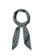 Bandana Siden Marinblå/Grön One Size